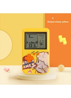 Children's Handheld 3.5 Childhood Nostalgia Fc Double Classic Mini Tetris Game Puzzle Festival Gift-Color:Lamb-Yellow
