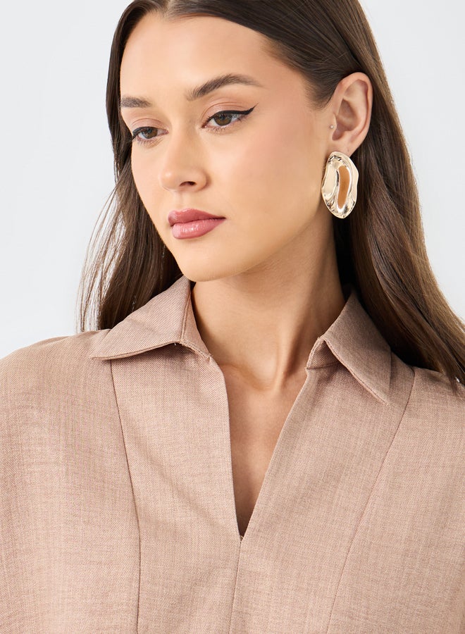 Styli Oversized Short Sleeve Top and Wide Leg Pants Modest Set - Image 4