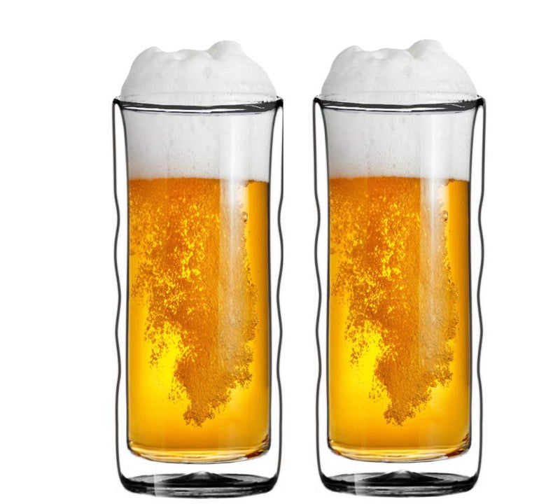 Sun's Tea(tm 20oz Wave Strong Double Wall Thermo Glasses for Beer/Tea/Coffee, Set of 2 - Image 2