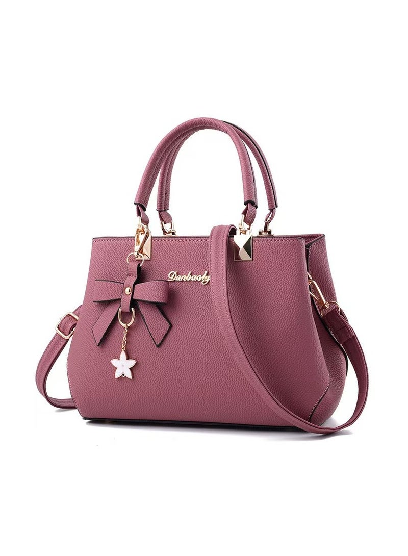 Fashionable new solid color shoulder bag with pink shoulder strap 