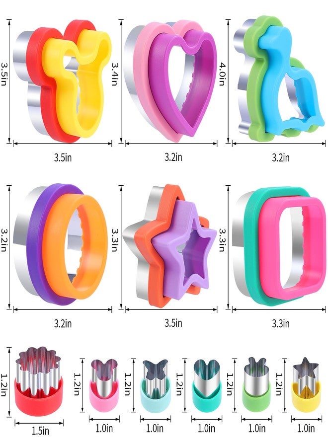 Jaystate Uncrustable Sandwich Cutter, 12 Pcs Sandwich Cutter and Sealer Set, DIY Cookie Cutters Vegetable Cutter Shapes for Kids, Ideal for School Lunch Boxes and Bento Boxes Boys Girls - Image 2