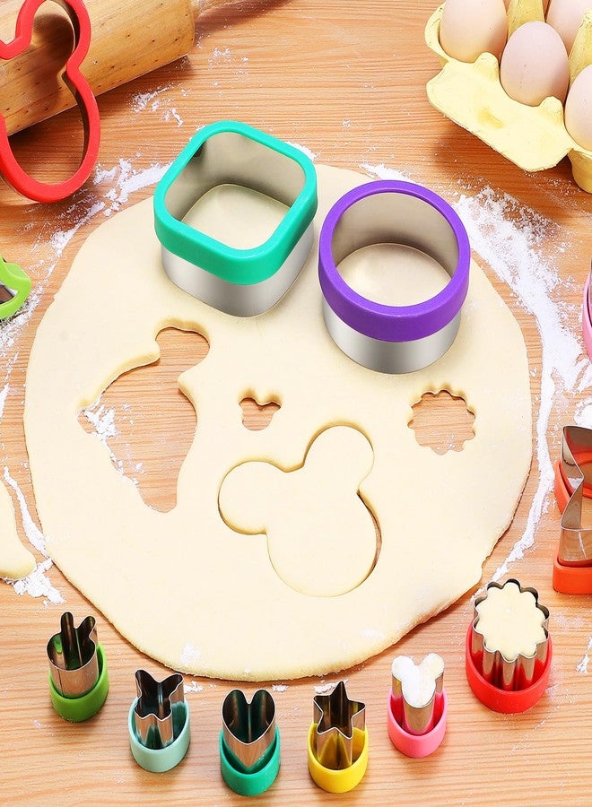 Jaystate Uncrustable Sandwich Cutter, 12 Pcs Sandwich Cutter and Sealer Set, DIY Cookie Cutters Vegetable Cutter Shapes for Kids, Ideal for School Lunch Boxes and Bento Boxes Boys Girls - Image 4