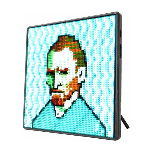 Sanpyl LED Pixel Display Frame, APP Control & Bluetooth Connection 64x64 Pixel LED Screen with Clock & Timming, DIY Graffiti Patterns Text, Supports Picture, GIF, Video, for - Image 2