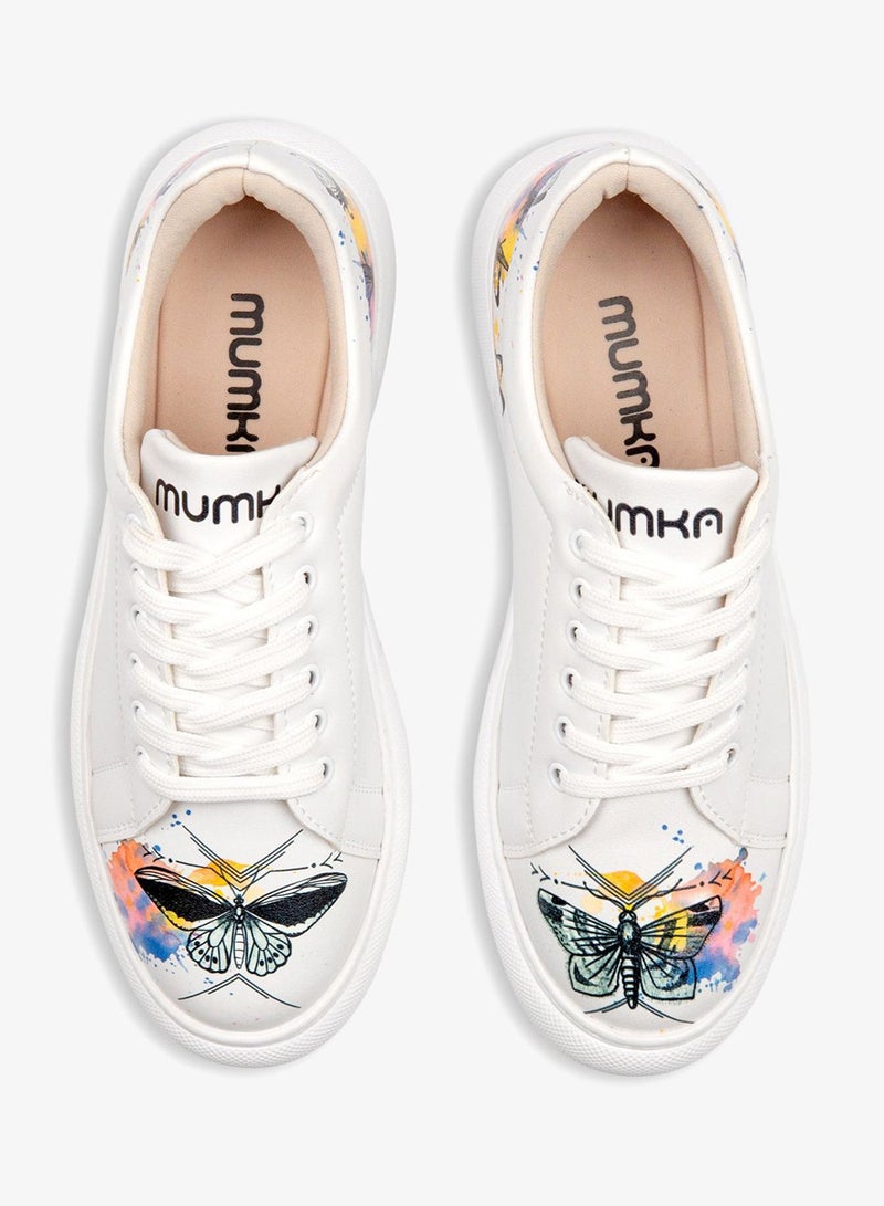 Mumka Watercolor Butterflies Sneakers - Image 3