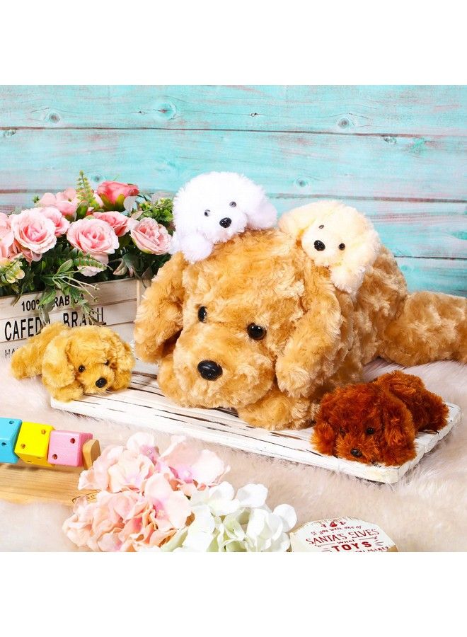 Skylety 5 Pieces Dog Stuffed Animal Puppy Stuffed Animal 1 Big Mommy Dog With 4 Mini Baby Cute Soft Plush Dog Stuffed Dog With Puppies For Birthday Children'S Party (Golden Retriever) - Image 5