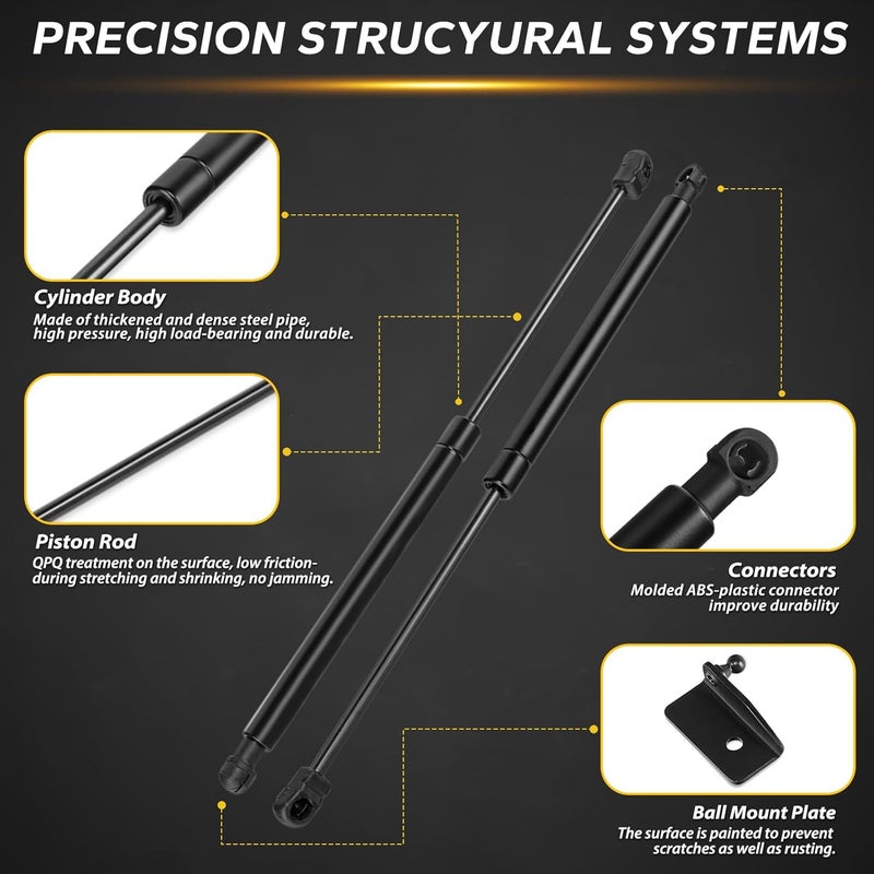TECHPICCO Hood Struts for Honda Pilot 2023-2026 - No Drill Gas Shock Lift Supports - Image 5