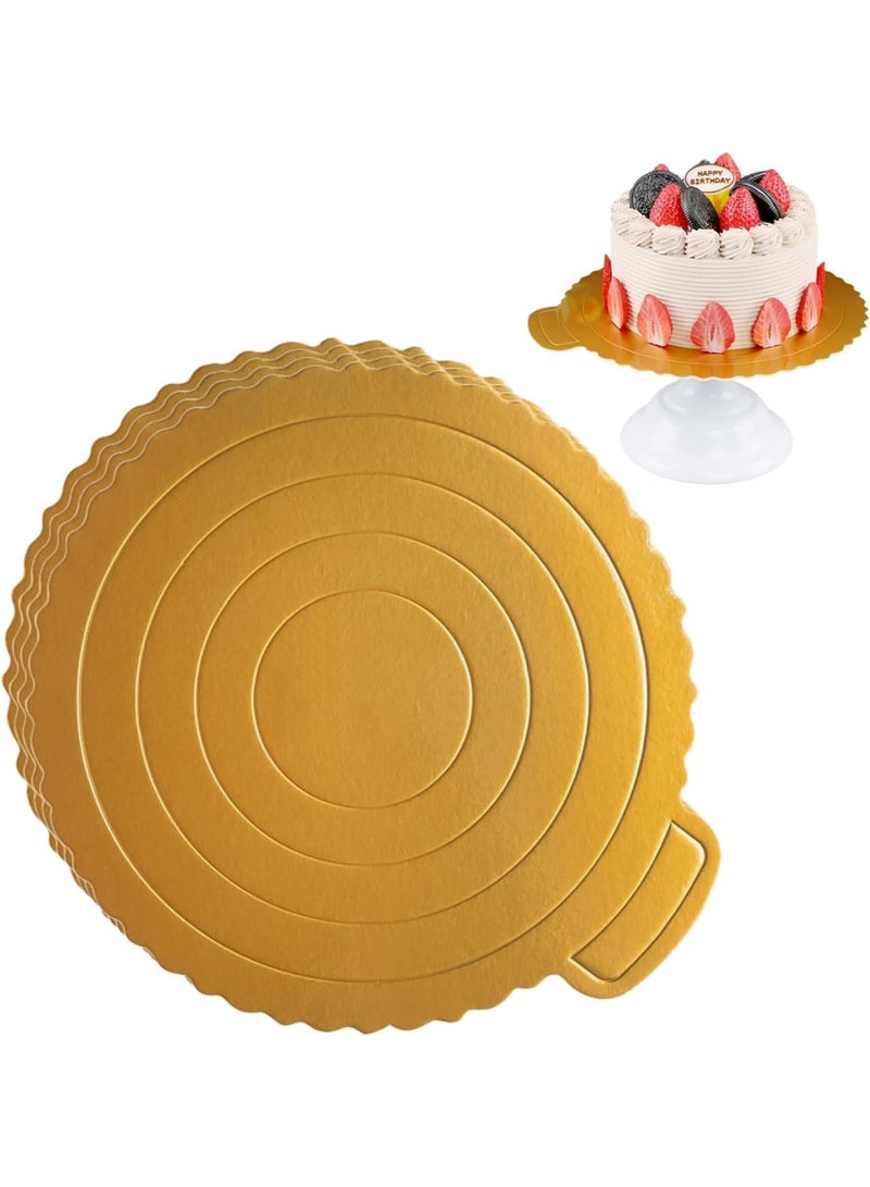 SYOSI Cake Boards, 10 Inch Round Cardboard Base for Baking and Dessert Display, Sturdy and Grease Resistant Cake Circles for Decorating and Serving, Ideal for Cakes Pizza and Pastries, 10 Pk - Image 1
