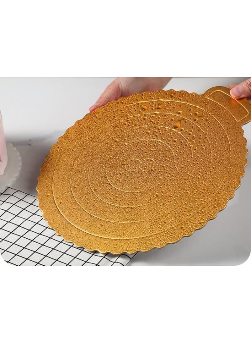 SYOSI Cake Boards, 10 Inch Round Cardboard Base for Baking and Dessert Display, Sturdy and Grease Resistant Cake Circles for Decorating and Serving, Ideal for Cakes Pizza and Pastries, 10 Pk - Image 5