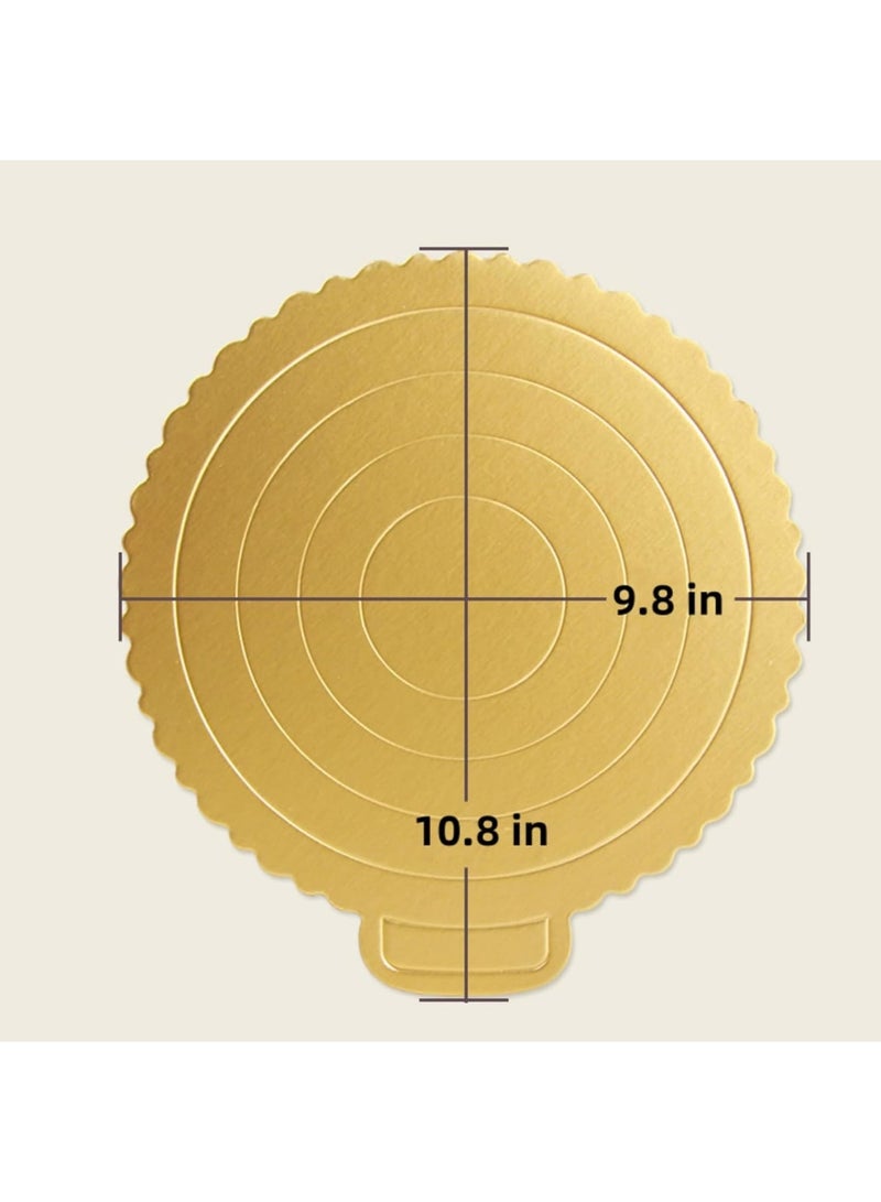 SYOSI Cake Boards, 10 Inch Round Cardboard Base for Baking and Dessert Display, Sturdy and Grease Resistant Cake Circles for Decorating and Serving, Ideal for Cakes Pizza and Pastries, 10 Pk - Image 2