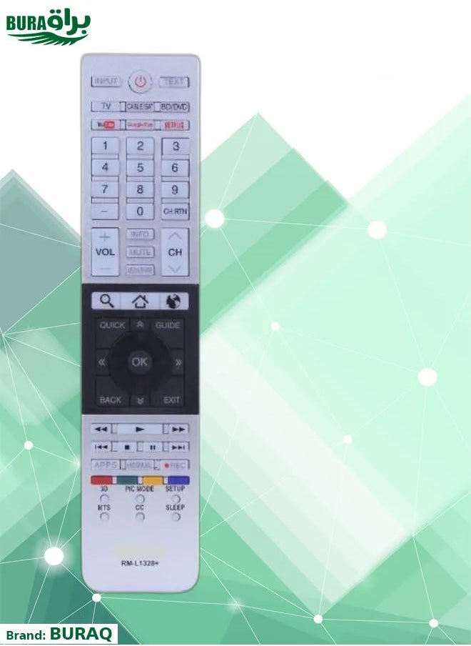 BURAQ - HCE Universal Remote Control for Toshiba TVs Replacement Remote for All Toshiba LCD LED 3D HDTV 4K UHD Smart TV Remotes - Image 1
