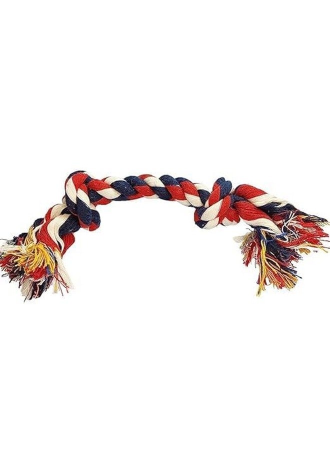 لعبة حبل مضفر يدوي متين غير قابل للتدمير مكون من عقدتين مثالية للكلاب والجرو التي تمضغ بقوة (صغيرة) - Image 1