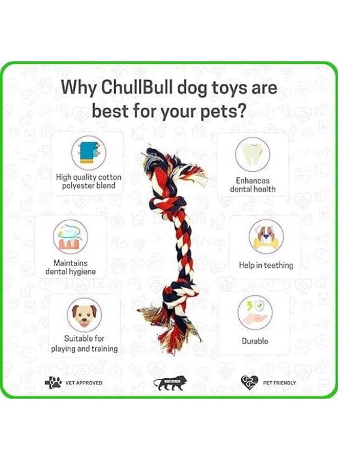 لعبة حبل مضفر يدوي متين غير قابل للتدمير مكون من عقدتين مثالية للكلاب والجرو التي تمضغ بقوة (صغيرة) - Image 3