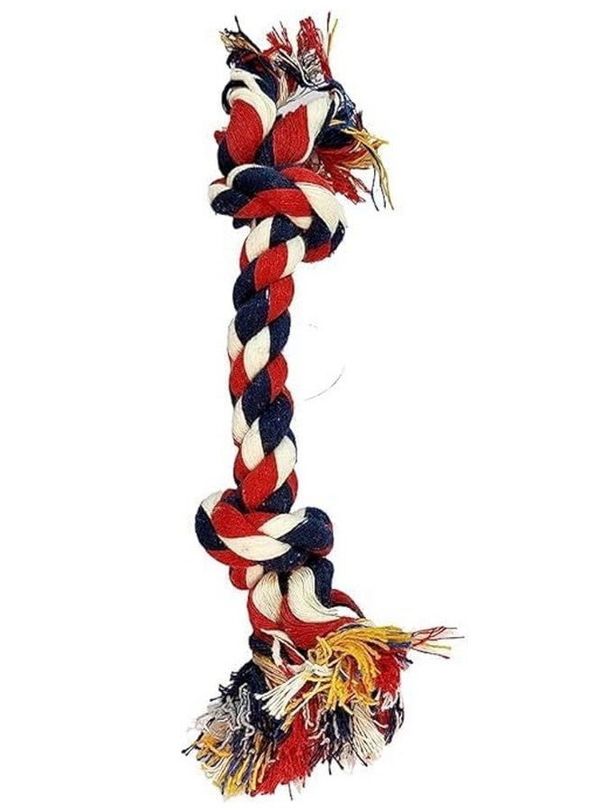 لعبة حبل مضفر يدوي متين غير قابل للتدمير مكون من عقدتين مثالية للكلاب والجرو التي تمضغ بقوة (صغيرة) - Image 5