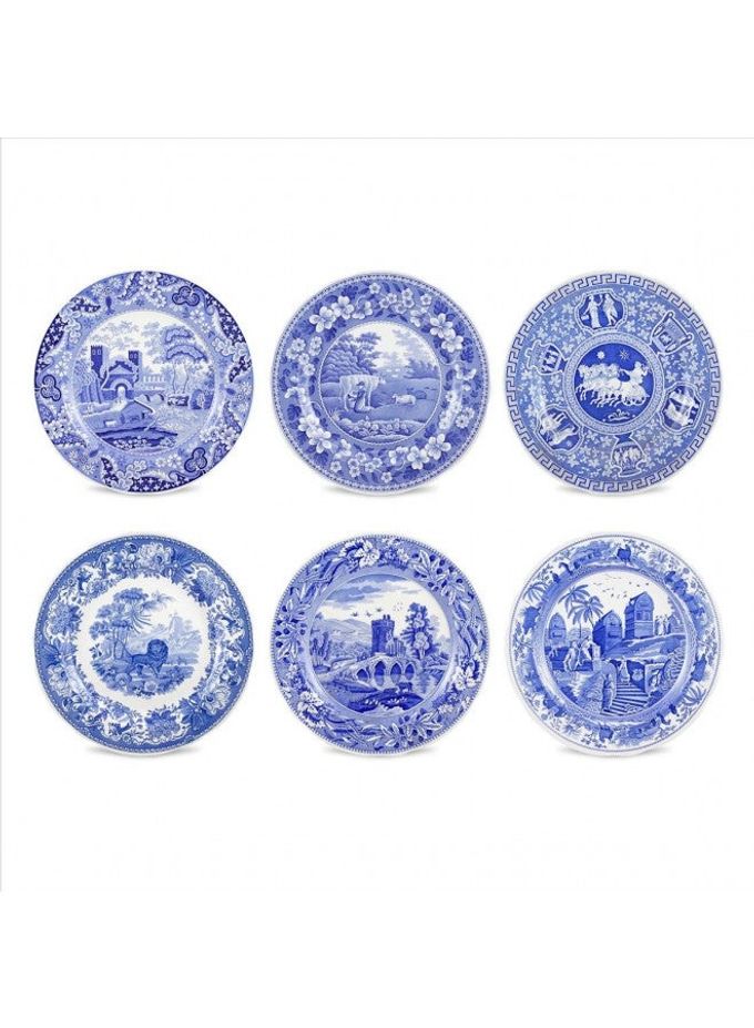 Spode Blue Room Collection Plates | Set of 6 | Dinner, Salad, Pasta, and Appetizer Plate | 10.5-Inch | Fine Earthenware | Microwave and Dishwasher Safe | Made in England (Traditions) - Image 4