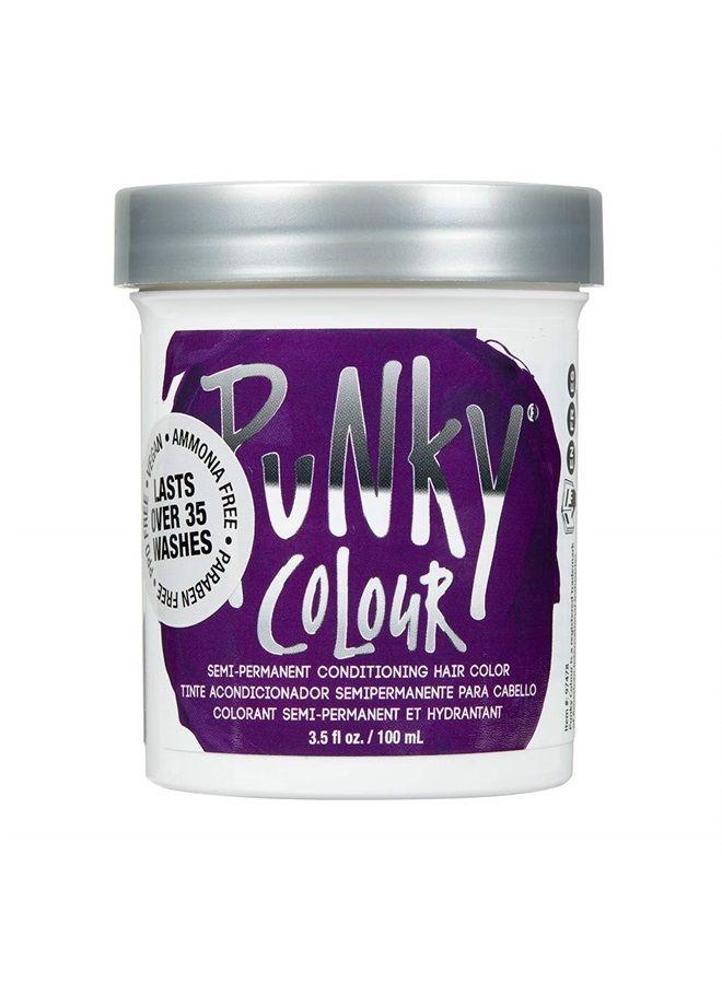 Punky Purple Semi Permanent Conditioning Hair Color, Non-Damaging Hair Dye, Vegan, PPD and Paraben Free, Transforms to Vibrant Hair Color, Easy To Use and Apply Hair Tint, lasts up to 35 washes, 3.5oz - Image 1