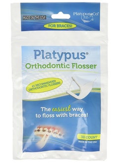 Platypus Ortho Flosser (2 Packs Of 30) & Dentek Wax For Braces  - Image 2