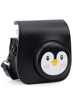 PU Leather For Instax Camera Compact Case for Fujifilm Instax Mini 11/9/8/8+ Instant Film Camera Black Penguin