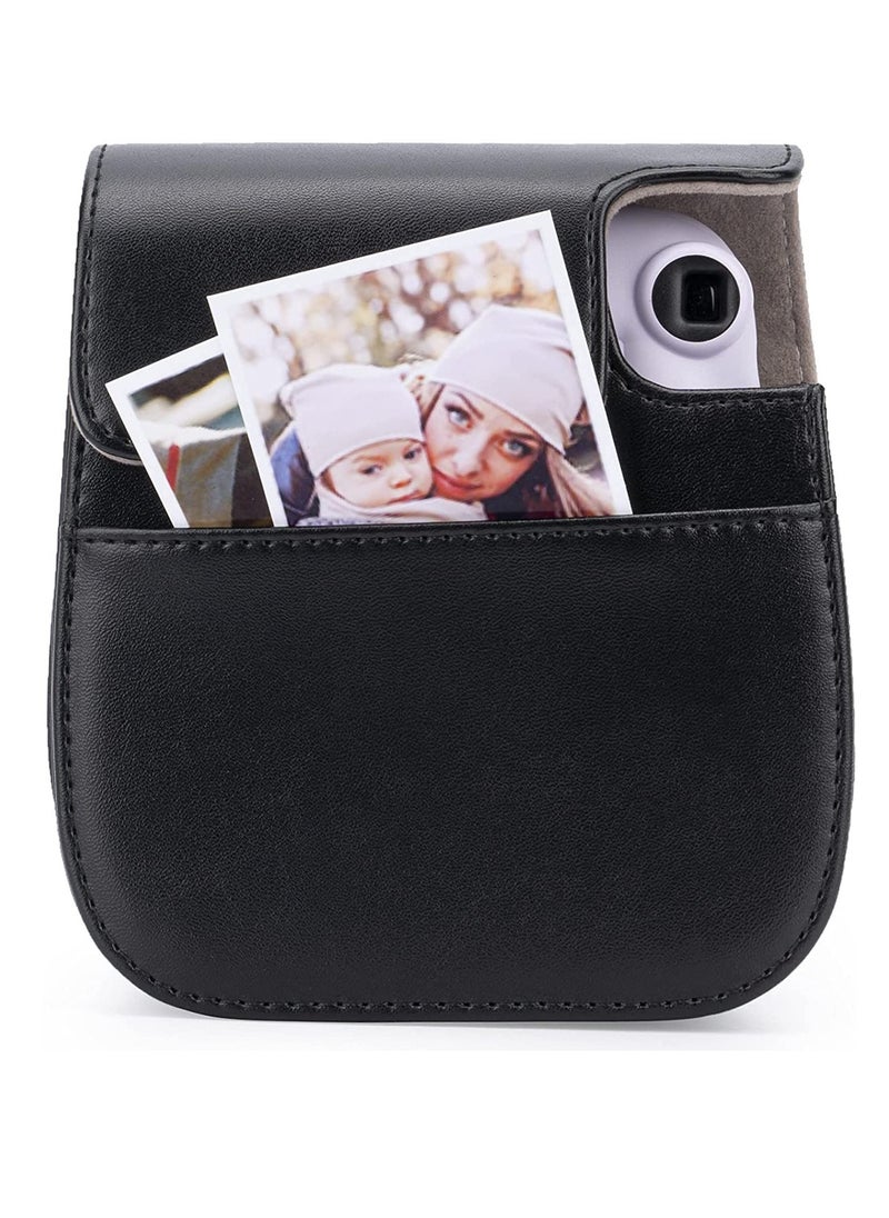 Generic - PU Leather For Instax Camera Compact Case for Fujifilm Instax Mini 11/9/8/8+ Instant Film Camera Black Penguin - Image 1