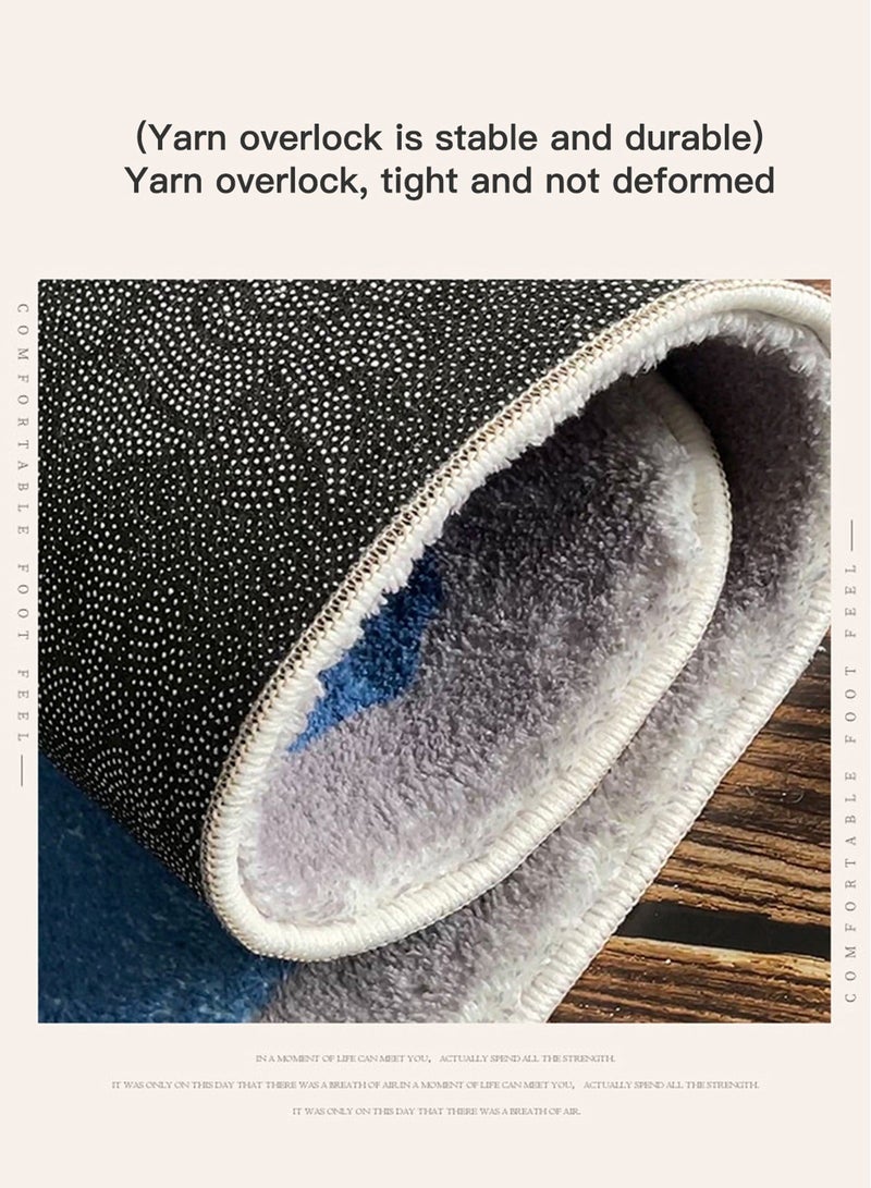 Sharpdo Vintage Ethnic Bohemian Round Rug Faux Cashmere Round Carpet Anti-slip Coffee Table Cushion Mat 120*120CM - Image 5