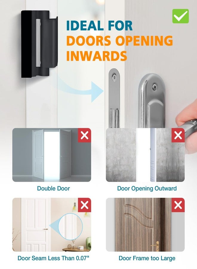 WINONLY Home Security Door Reinforcement Lock - Child Proof Door Locks for Front Door Child Safety Lock High Door Locks for Kids Safety Withstand 800 lbs Top Flip Door Latch Lock for Inward Swinging Door - Image 5