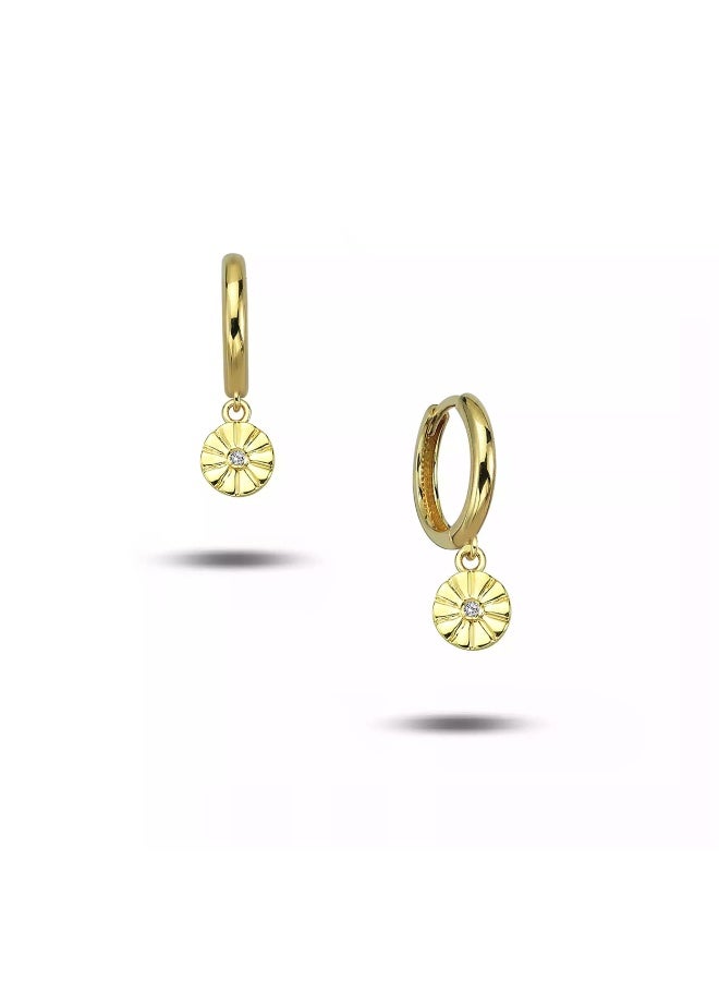 روبي آرت الذهب أقراط نسائية من الذهب الخالص عيار 18 قيراطًا - أنيقة وخفيفة الوزن - 2.41 جرام - Image 2