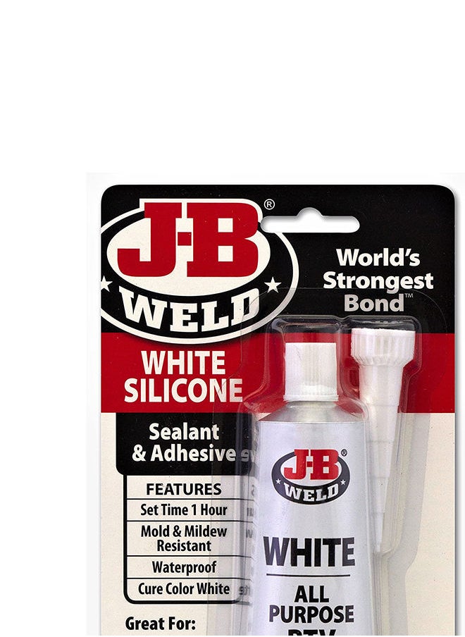 J-B WELD 31312 مادة مانعة للتسرب من السيليكون متعددة الأغراض باللون الأبيض - 90 مل 