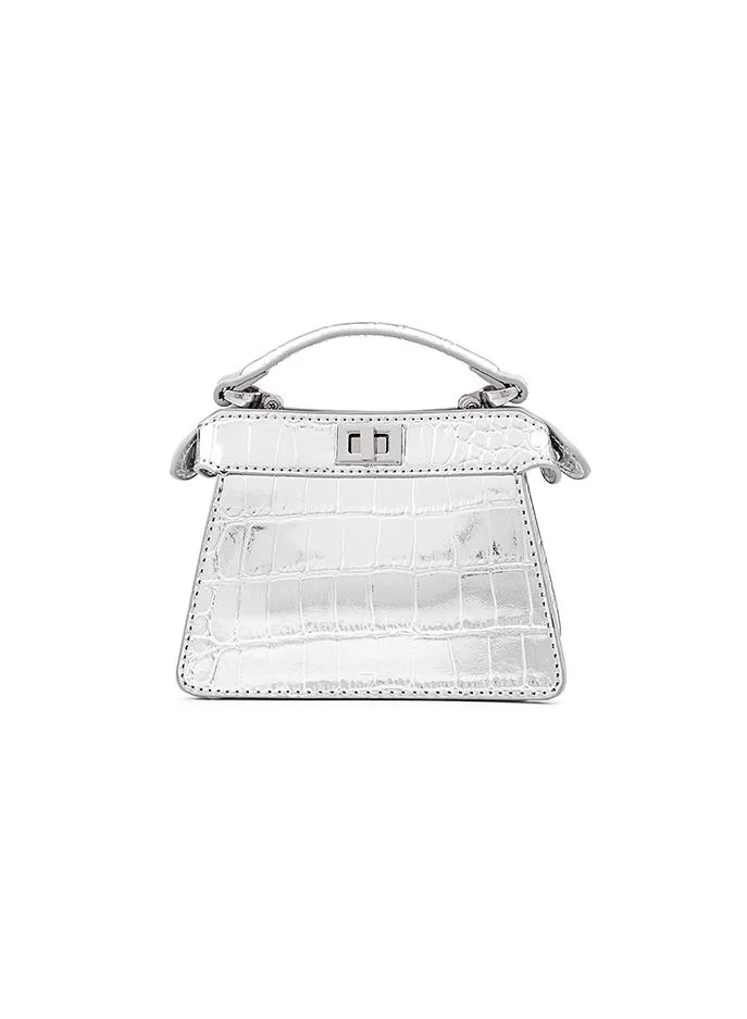 كابلي Tween Girls Croc-Effect Top Handle Bag
