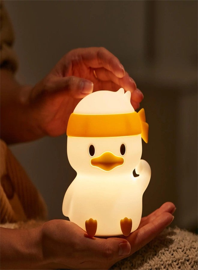 GITGRNTH Rechargeable Silicone Cloud Night Light for Kids | Fighting Duck Design | Color-Changing LED Lamp | Cute Room Decor & Gift for Toddlers, Teens, Valentine's Day | Soft Eye-Safe Light - Image 1