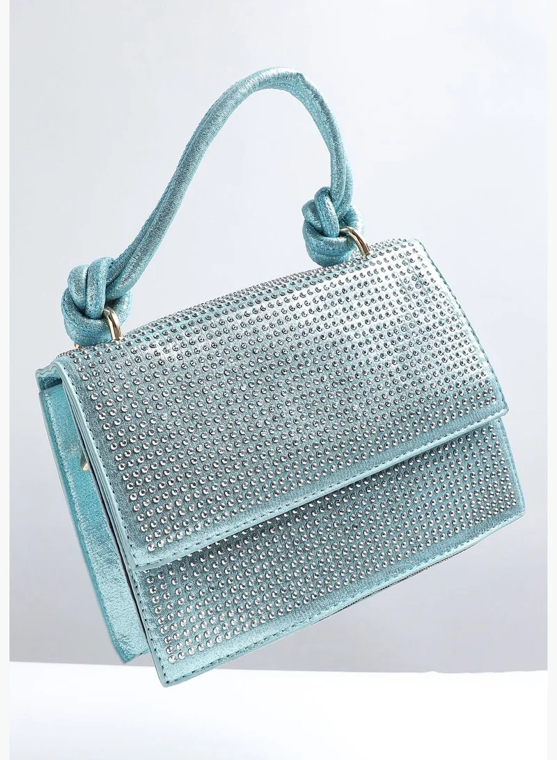 Haute Sauce Solid Magnet Lock Regular Faux Leather Hand Bag with Detachable Strap For Women