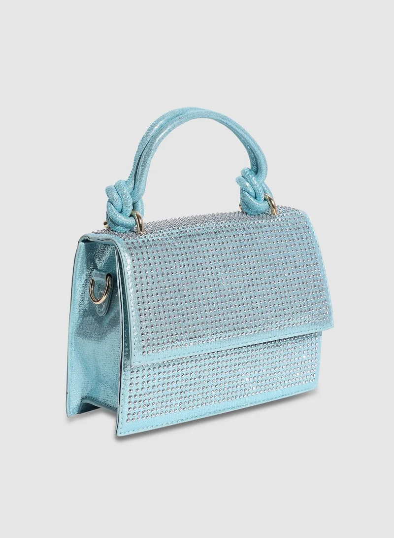 Haute Sauce Solid Magnet Lock Regular Faux Leather Hand Bag with Detachable Strap For Women