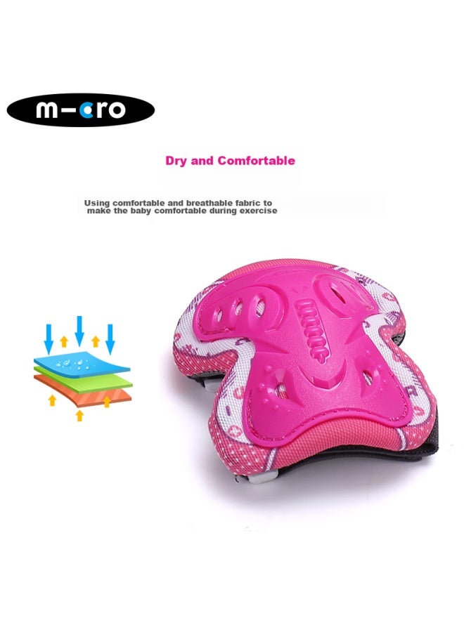 M-cro Roller Skating Protective Gear Complete Set For Children, Including Inline Skates, Skateboard, Helmet, And Protective Gear, X8m Pink, Size L - Image 1