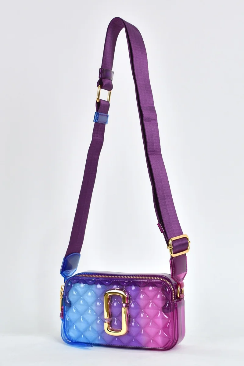 Elatae Women's Column Shoulder Strap Silicone Crossbody Bag Mix 26398