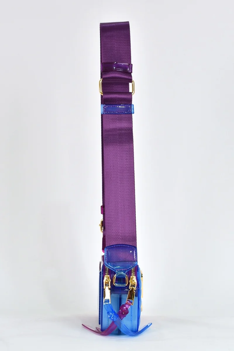 Elatae Women's Column Shoulder Strap Silicone Crossbody Bag Mix 26398
