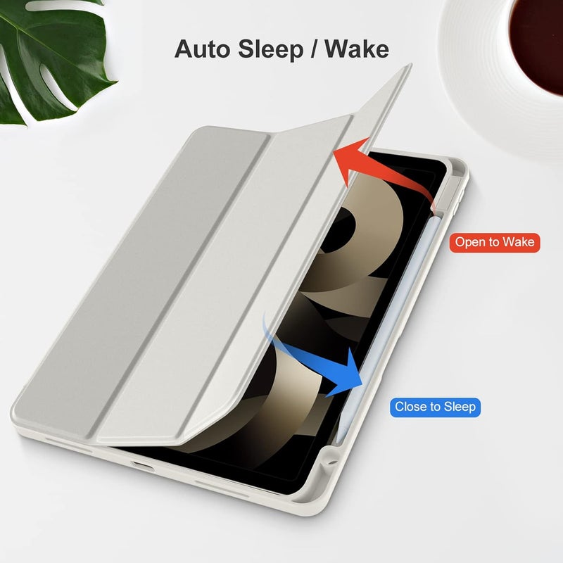 Akkerds Compatible with iPad Air 11 Inch Case 7th/6th Generation (M3/M2) 2025/2024, for iPad Air 5th/4th Generation Case 10.9 Inch 2022/2020 with Pencil Holder[Auto Sleep/Wake], Gray - Image 5