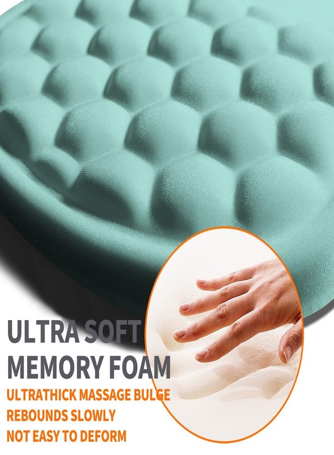 Armanza Ergonomic Joint Wrist Support Mouse Pad with Memory Foam Cushion Massage Bump, Carpal Tunnel Pain Relief Mousepad Slope Design for Wrist Rest, 11.8x7.9 in, LightBlue - Image 3