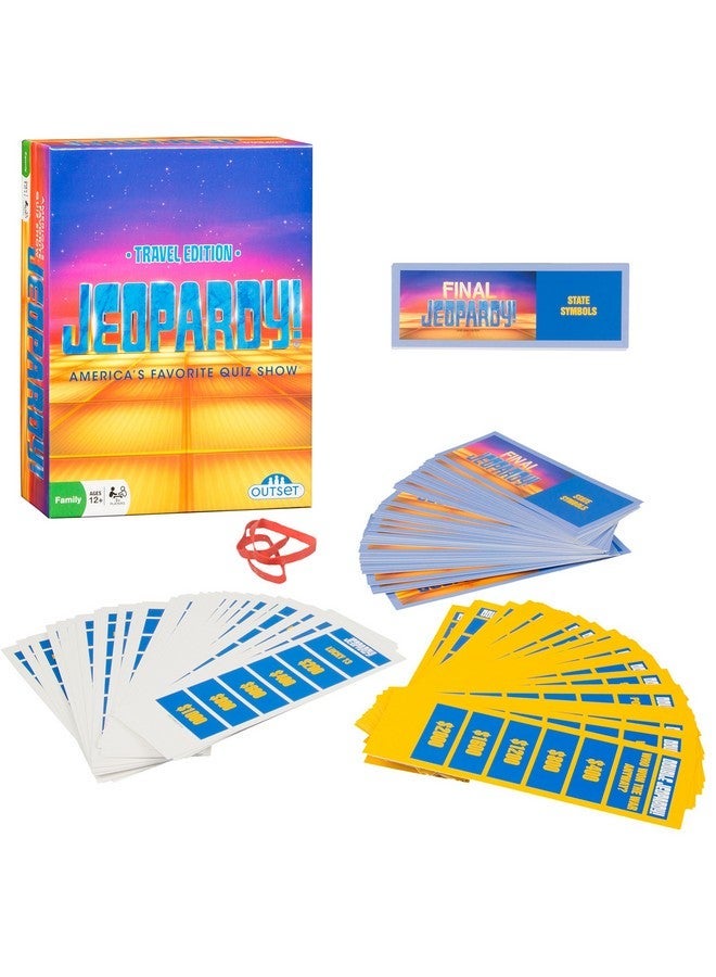 آوتسيت ميديا لعبة Jeopardy The Card Game Travel Quiz مع 108 إجابات وأسئلة للأعمار من 12+ - Image 2
