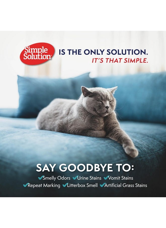 Simple Solution Simple Solution Extreme Cat Stain Eliminator for Strong Odor, Pet Odor Eliminator for Home, Stain Remover for Cats, Floor Cleaner, Urine Destroyer, Carpet Cleaner Spray, 32oz  - Image 2