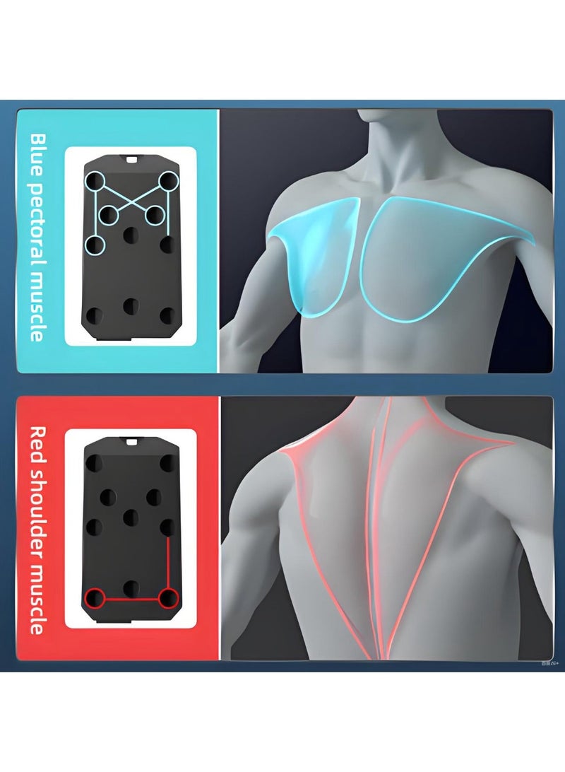 KIIUMI Push Up Board, Multi-function Push Up Stand With Resistance Bands, Foldable Portable Strength Training Equipment for Men and Women, Push up Handles for Floor to Strengthen Arms, Core and Back - Image 5