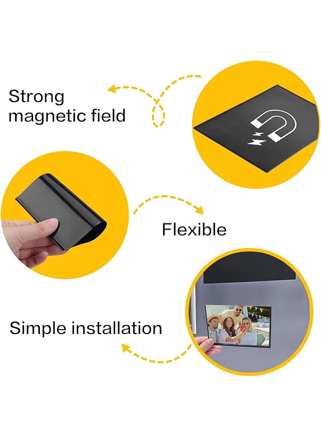 erorex Magnetic Picture Frames For Refrigerator 4X6 Inches Black Magnetic Photo Frames With Plastic Sleeves For Fridge Locker Cabinet 15 Units - Image 5