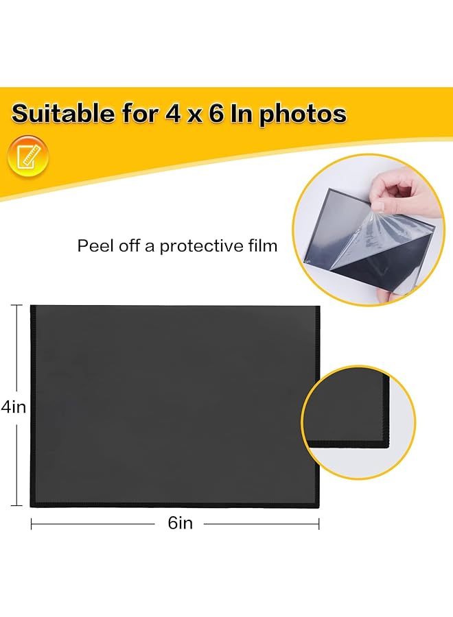 erorex Magnetic Picture Frames For Refrigerator 4X6 Inches Black Magnetic Photo Frames With Plastic Sleeves For Fridge Locker Cabinet 15 Units - Image 3