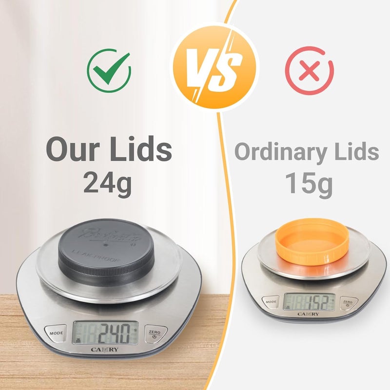 Yodecy 9 Pack Gray Wide Mouth Mason Jar Lids, One-Piece Lids, Plastic Mason Jar Lids Fit Ball, Kerr and More,Canning Lids(Gray) - Image 2
