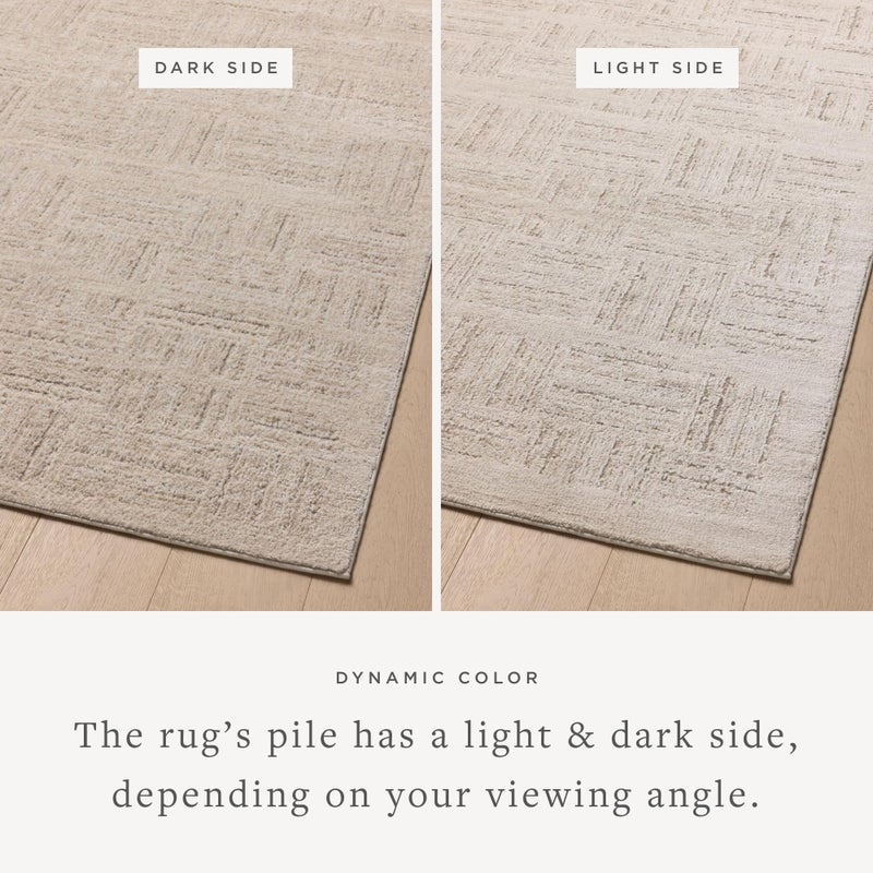 Loloi Amber Lewis Monty Collection MOT-01 Ivory/Taupe 4'-0" x 6'-0", .50" Pile Height, Accent Rug - Image 3
