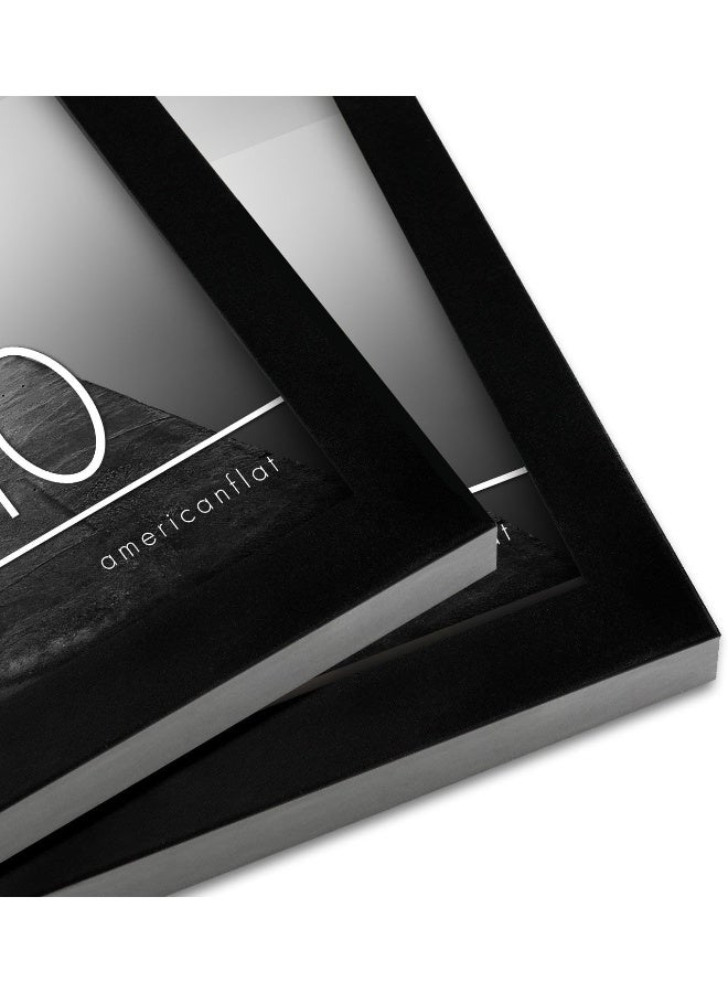 Americanflat 8x10 Picture Frame with ShatterResistant Glass  Set of 12  Galleria Collection  Gallery Wall Frame Set for Tabletop and Wall Display  Black - Image 2