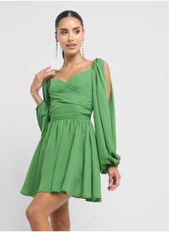 Ginger Cutout Sleeves Ruched Mini Dress  - Image 1