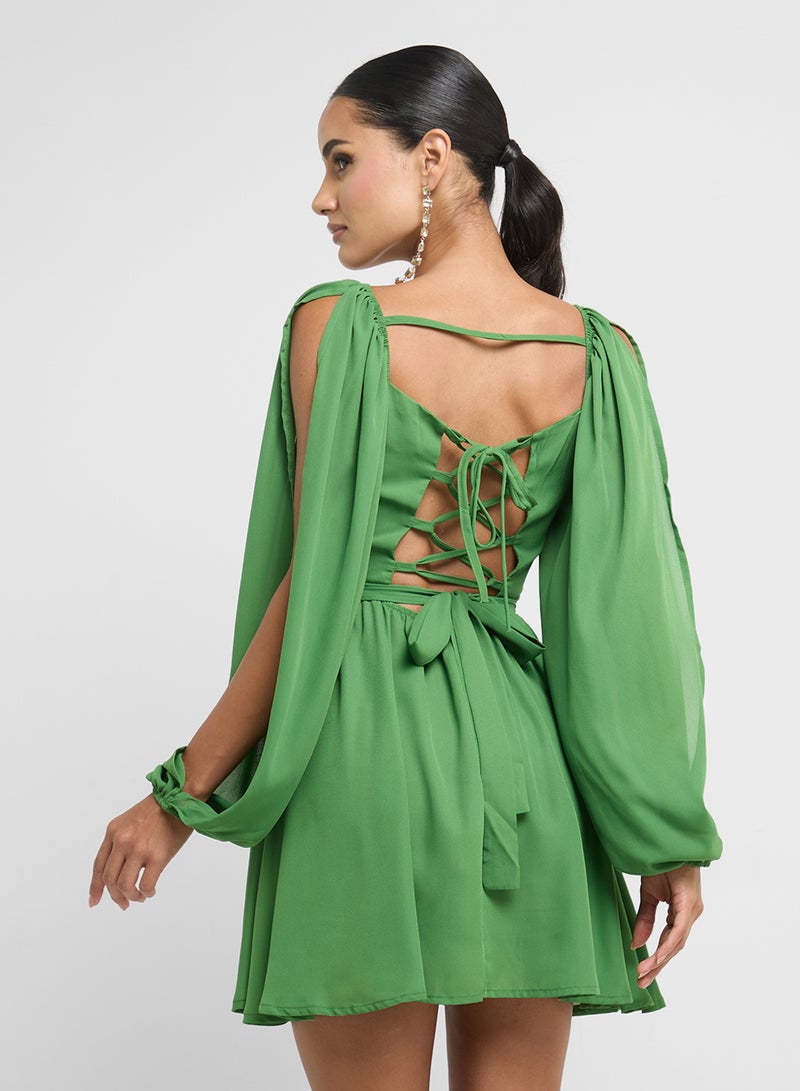 Ginger Sleeve Detail Mini Dress  - Image 2