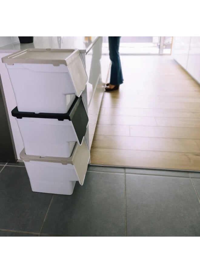 Union Plastic Stackable Container Beige 27L - Image 4