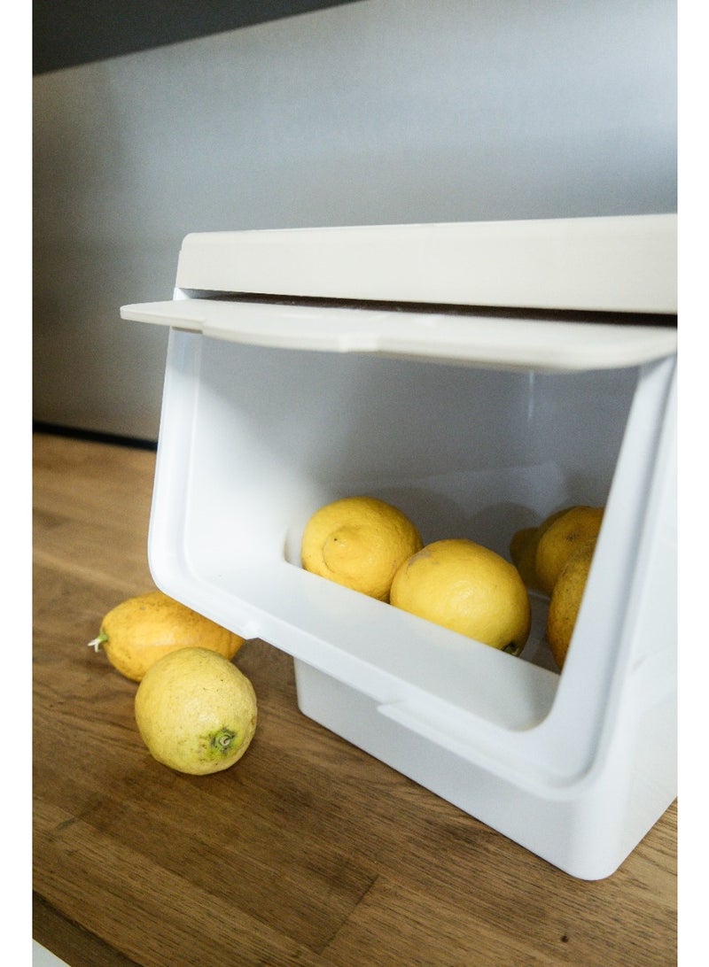 Union Plastic Stackable Container Beige 27L - Image 5