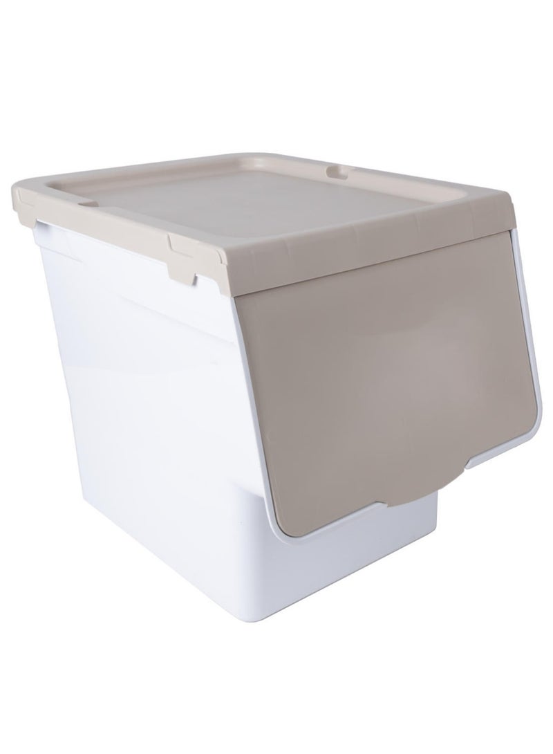Union Plastic Stackable Container Beige 27L - Image 1