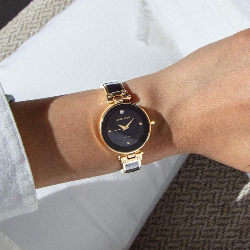Anne Klein Women's Genuine Diamond Dial Bangle Watch - Image 2