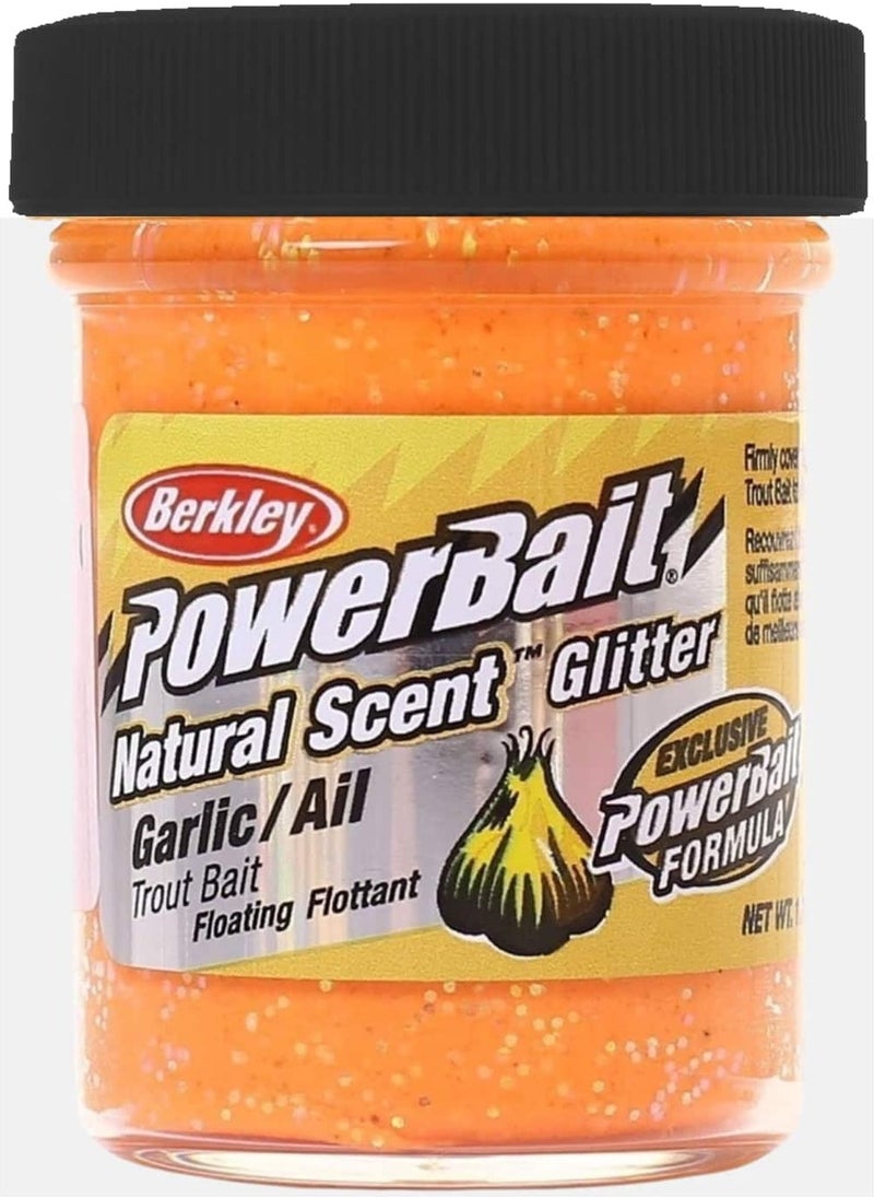 Berkley - Powerbait Natural Scented Glitter Trout Paste - Fluorescent Orange - Image 1